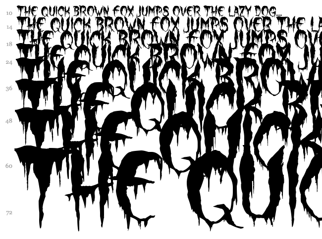 Werewolf Moon font waterfall
